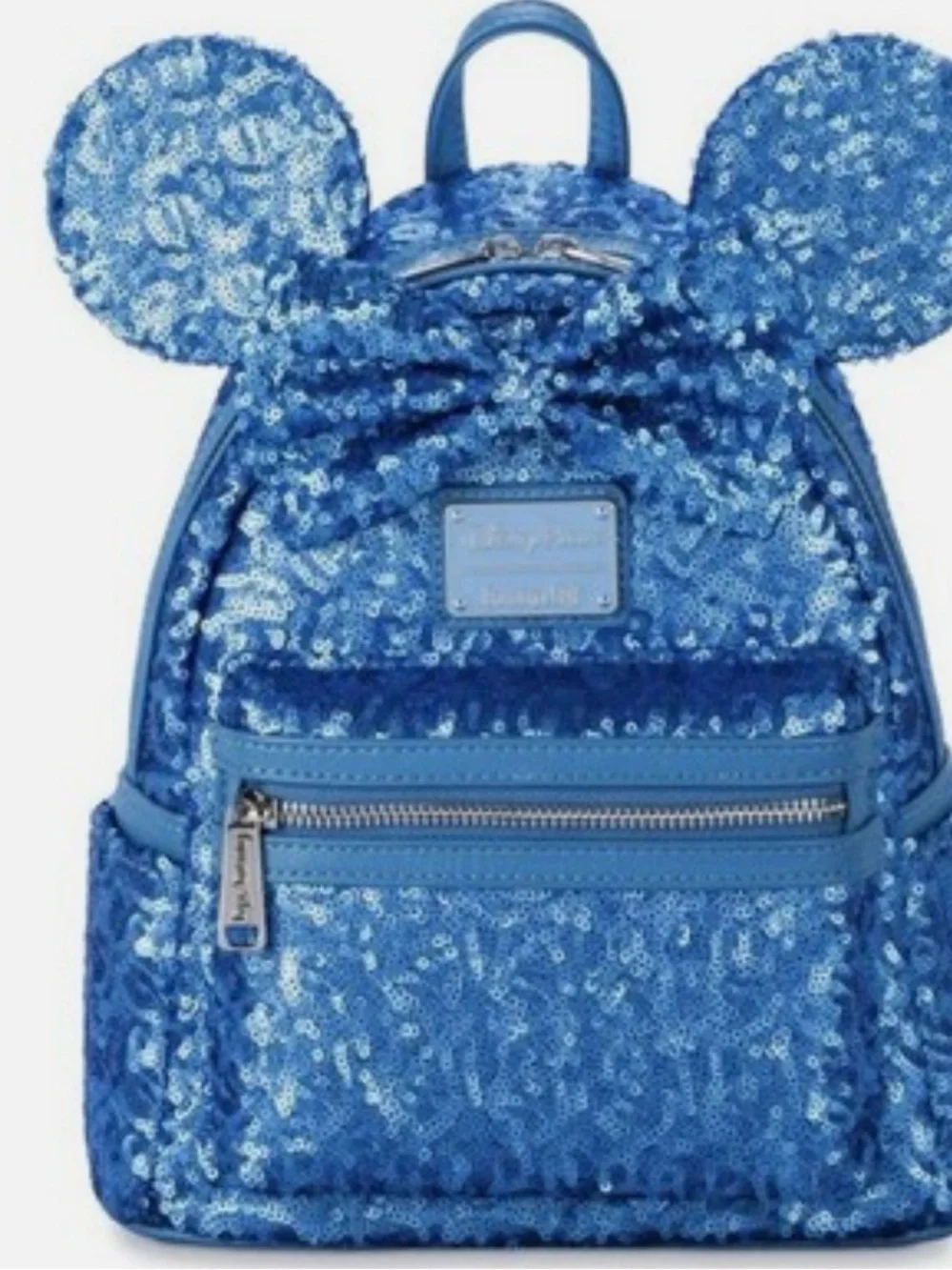 Disney Hydrangea Blue Sequined Loungefly Bag New with Tags